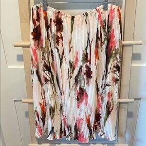 English Laundry Floral Pleated Skirt